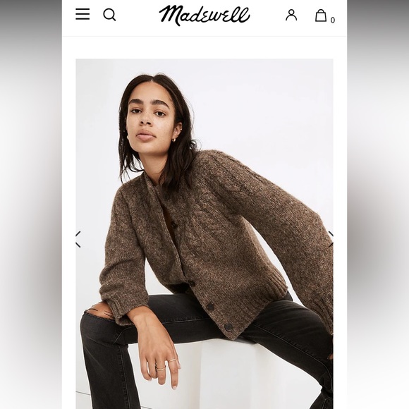 Women’s Madewell Cabelknit Cardigan Sweater NWOT - Picture 3 of 7